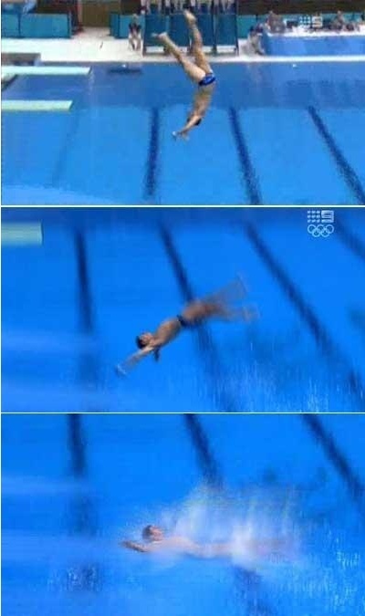 최악의 다이빙…등으로 입수 ‘0점’ 굴욕