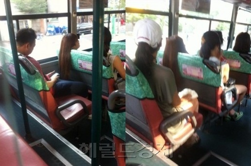 버스 민폐녀, 불쾌한 행동 눈살