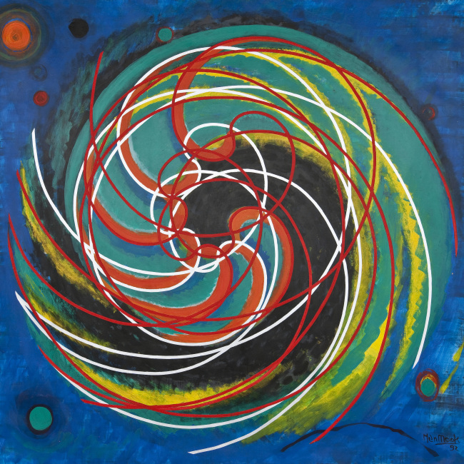 한묵의 유화‘하늘의 정’. 1992년작. 200x200cm.   [사진제공=갤러리현대]