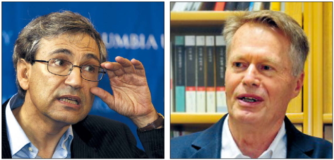 Nobel laureates Orhan Pamuk (left) and Jean-Marie Gustave Le Clezio, two of some 250 foreign authors who will attend the 78th International
PEN Congress in Gyeongju next month. (The Korea Herald)