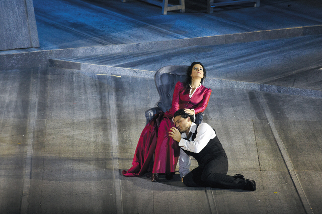 A scene from “La Boheme” starring Angela Gheorghui and Vittorio Grigolo (ADL)