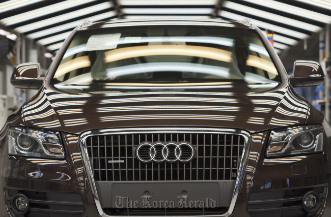 An Audi Q5 is seen at the Audi AG plant in Ingolstadt, Germany.   Bloomberg