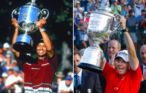타이거 우즈(좌/Tiger Woods/골프선수),로리 매킬로이(우/Rory Mcllroy/골프선수)
스물두살의 우즈는 매킬로이의 미래다?