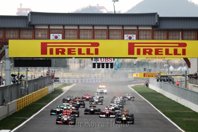 Last year’s Formula One Korean Grand Prix race in Yeongam, South Jeolla Province
F1 Korean Grand Prix Organizing Committee