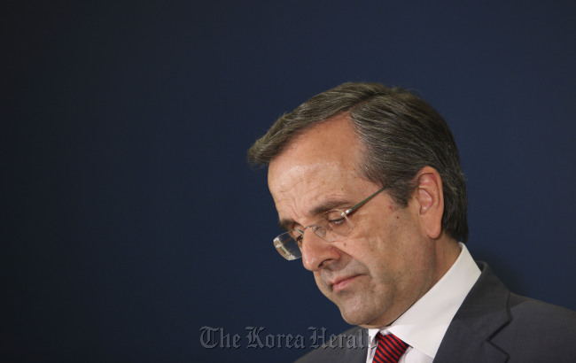 Greece’s Prime Minister Antonis Samaras.   Bloomberg