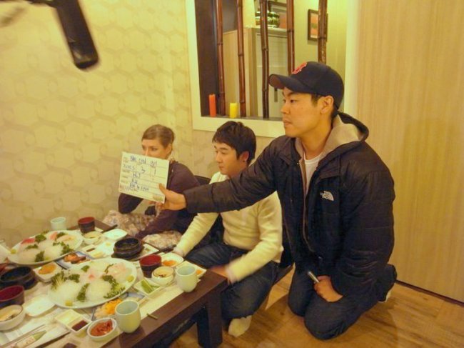 Joseph Kim (right) works on “Lake Without Word” during the 2010 48 Hour Film Project.   Joseph Kim