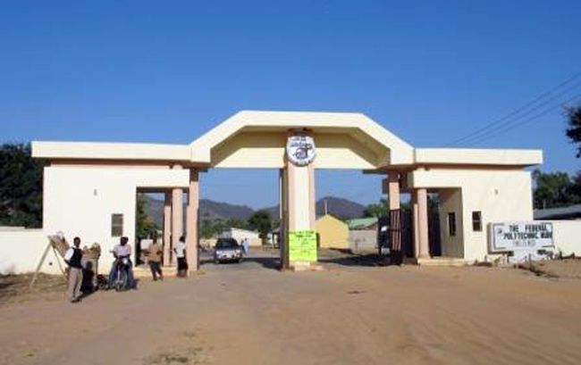 An undated picture released on the Internet site of the Mubi Federal Polytechnic school shows the entrance of the premises in Mubi, northeast Nigeria.   AFP-Yonhap News