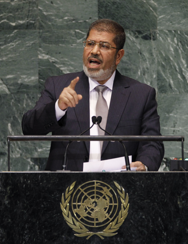 Egypt’s President Mohammed Morsi.   AP-Yonhap News