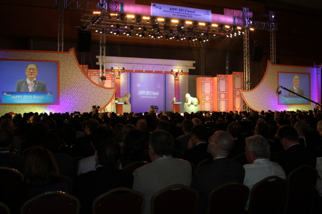 The opening ceremony for the AIPPI World IP Congress is under way at COEX in southern Seoul on Saturday.   AIPPI