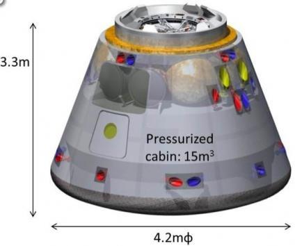 Artist's impression of Japanese crew capsule. (UPI)