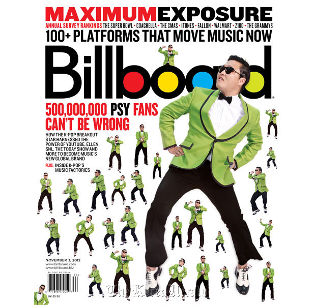 K-pop breakout star Psy is featured on the cover of Nov. 3 issue of Billboard Magazine.   Billboard