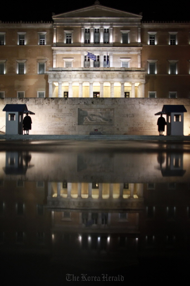 The Greek parliament building in Athens.   Bloomberg
