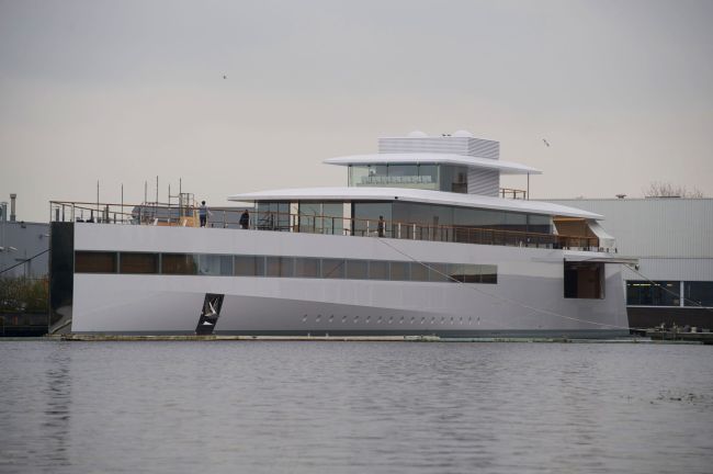 The yacht ordered by Apple’s late founder Steve Jobs.   AFP-Yonhap News