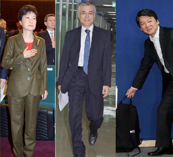 박근혜(국회의원/새누리당),문재인(국회의원/민주통합당),안철수(기업인/교수)
Styling the presidential candidates