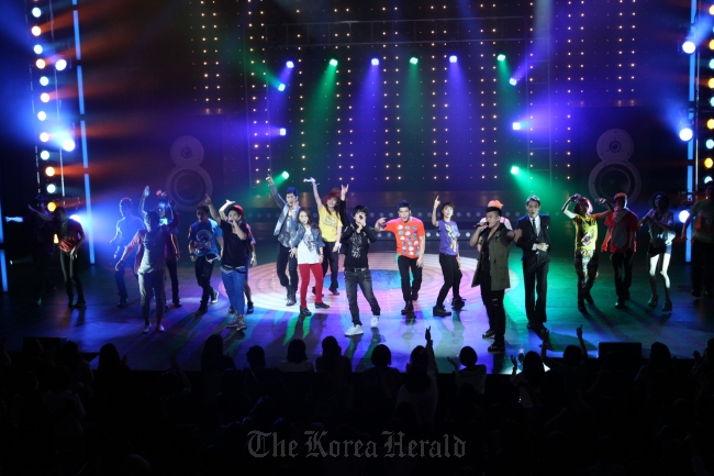 A CJ E&M musical “Run To You” is performed at Shochiku-za Theater in Osaka, Japan, last month.   CJ E&M