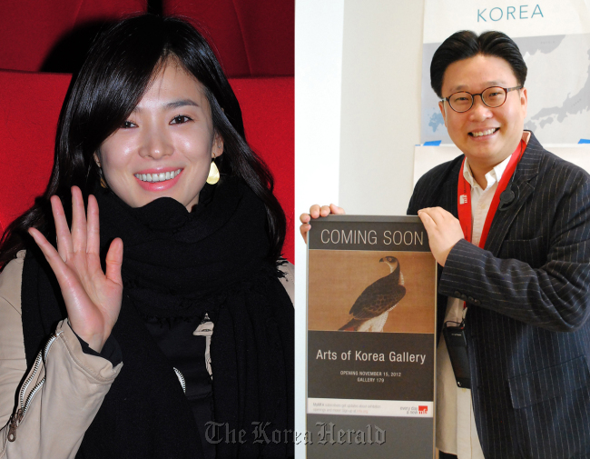송혜교(배우),서경덕(교수)
Actress Song Hye-kyo (left) and Seo Kyung-duk, a professor at Sungshin Women’s University who is an expert in promoting Korea   Yonhap News