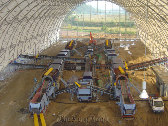 A former landfill site in Jeonju, North Jeolla Province, being reprocessed by Forcebel.   Forcebel