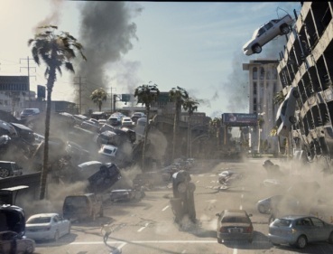 A scene from the movie "2012" which depicts the end of world on December 21, 2012.