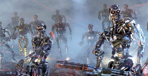 A scene from the movie "Terminator 3: Rise of the Machines." (AP)
