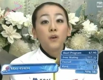 아사다 마오(Asada Mao/스케이트선수)
일본 뉴스 전문매체 제이피뉴스는 지난 23, 24일 일본 미야기현 센다이시에서 열린 2012 ISU 피겨 스케이팅 그랑프리 시리즈 6차대회 ‘NHK 트로피’ 대회에서 우승한 아사다 마오가 판정논란에 휩싸였다고 26일 보도했다. 아사다 마오가 프리 스케이팅 경기에서 받은 점수에 많은 이들이 의문을 표시하고 있다는 것.