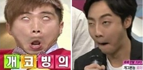 유세윤(개그맨),로이킴(김상우/화제인물)
개코원숭이 흉내를 내는 유세윤(왼쪽)과 로이킴. 사진=방송캡처
