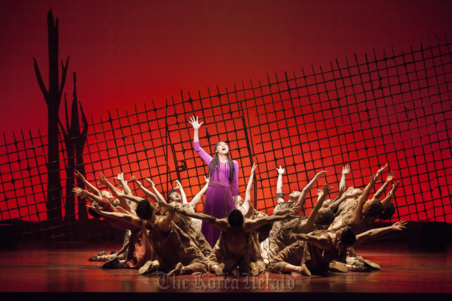 A scene from the musical “Aida.”   Seensee Company
