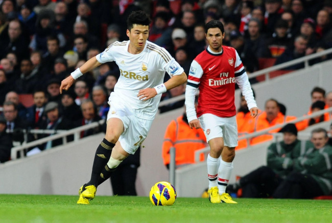 Swansea’s Ki Sung-yueng   Penta-Yonhap News