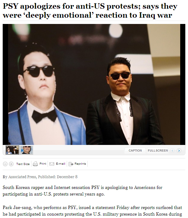 싸이(박재상/가수)
버락 오바마 미국 대통령이 반미 내용을 담은 랩을 부른 과거로 논란에 휩싸인 가수 싸이의 공연에 참석했다.
10일 오전 8시(한국시간) 미국 워싱턴 국립건축박물관에서 ‘크리스마스 인 워싱턴 2012(Christmas In Washinton)’ 공연이 열렸다. 이 공연에서 싸이는 예정대로 클로징 무대에 올라 오바바 대통령 부부 앞에서 ‘강남스타일’을 열창하고 ‘말춤’을 선보였다.