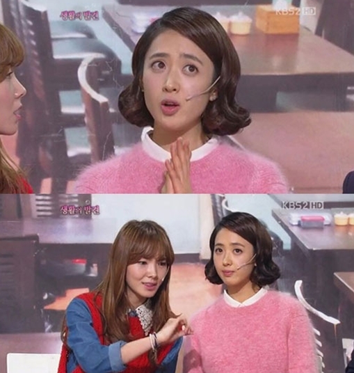 김민정(배우)
배우 김민정이 KBS2 ‘개그콘서트’(이하 개콘)의 ‘생활의 발견’ 코너에 깜짝 게스트로 출연했다. 지난 16일 방송된 개콘의 ‘생활에 발견’ 코너에서 개그맨 송중근의 새로운 여자친구로 출연한 김민정, 연기자답게 능청스런 모습으로 시청자들을 폭소케 했다.