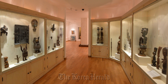 Collections of African statues on display at the Africa Museum of Art in Seoul.