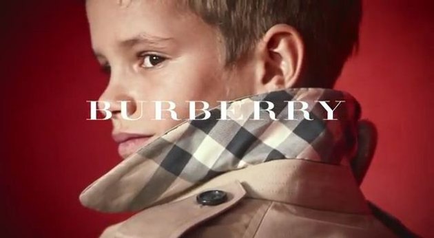 Romeo Beckham, the son of soccer star David Beckham and former Spice Girl Victoria Beckham. (Burberry)