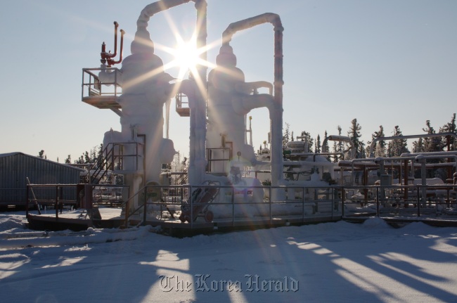 Russian state-run energy giant Gazprom’s natural gas treatment unit in its Kovyktinskoye field in western Siberia.   Gazprom