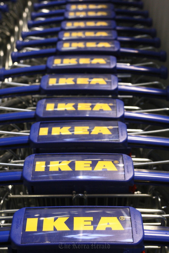 The Ikea Group’s shopping trolleys at the company’s store in Sydney. Bloomberg