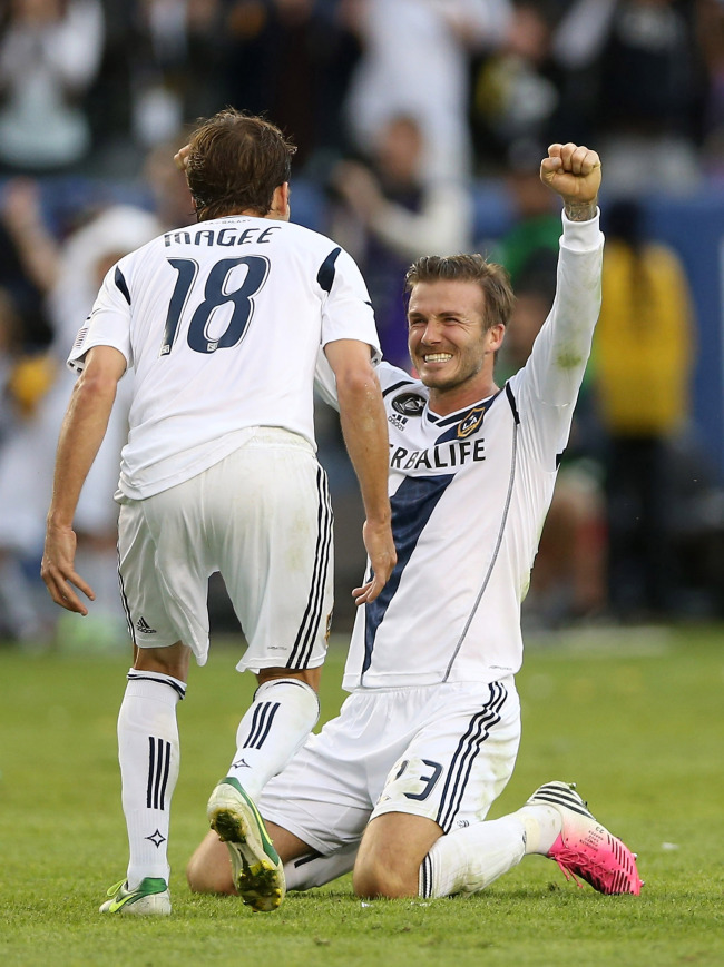 데이비드 베컴(David Beckham/축구선수/LA갤럭시)
David Beckham has been linked to clubs in France, Australia and Asia.   AFP-Yonhap News