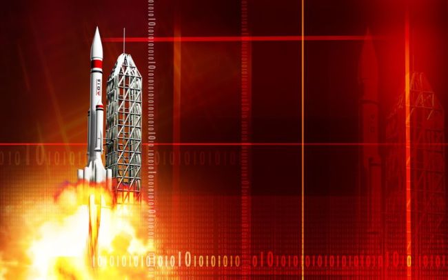 A rocket launching from platform. (123rf)