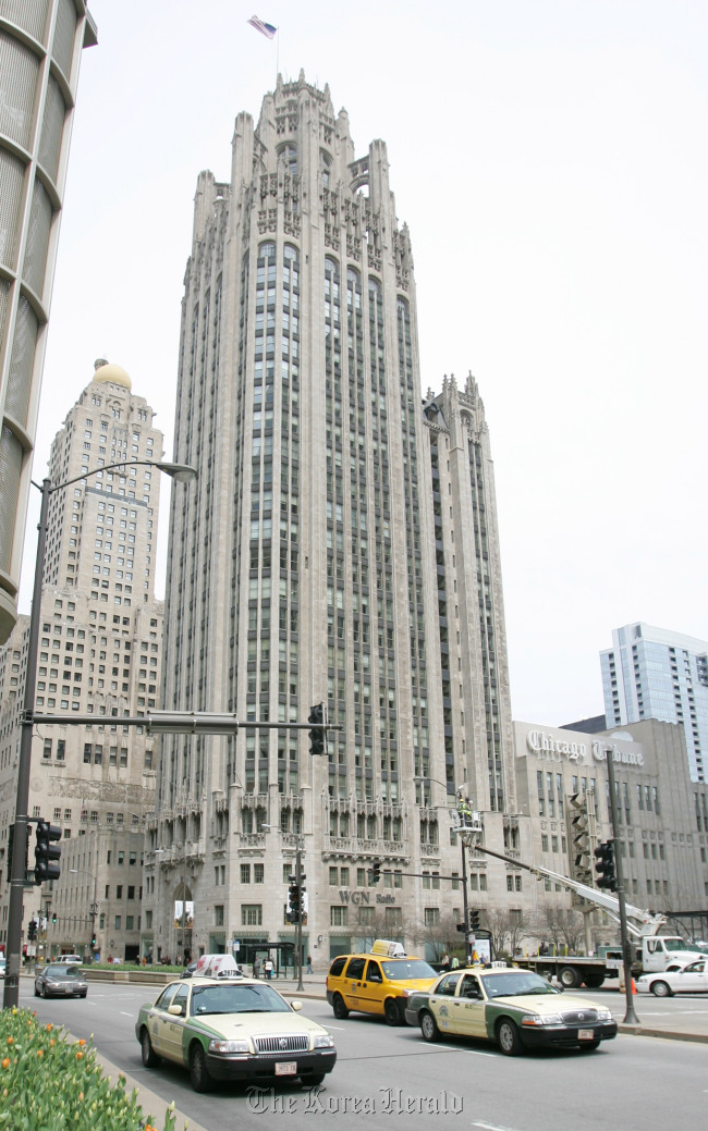 The Tribune Tower stands along Michigan Ave. in Chicago. Bloomberg