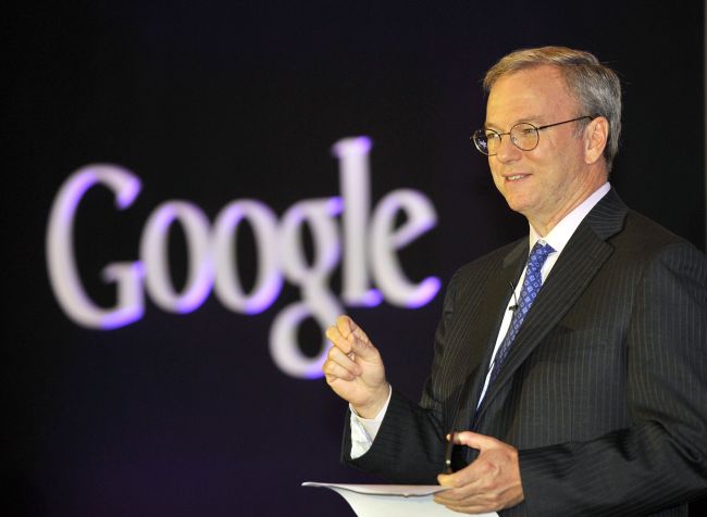 Google chief Eric Schmidt