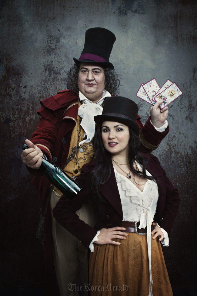 A scene from Donizetti’s “L’Elisir d’Amore” starring Anna Netrebko (right) and Matthew Polenzani   Metropolitan Opera