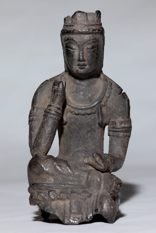 “Bangasayusang,” a 7th-century cross-legged Maitreya statue from the Three Kingdoms period.    National Museum of Korea