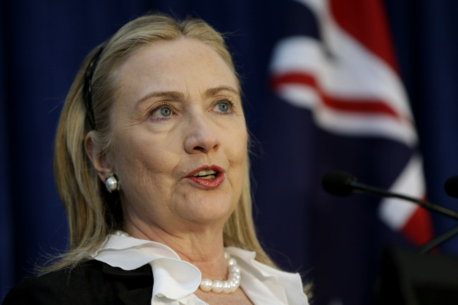 U.S. Secretary of State Hillary Rodham Clinton   AP-Yonhap News