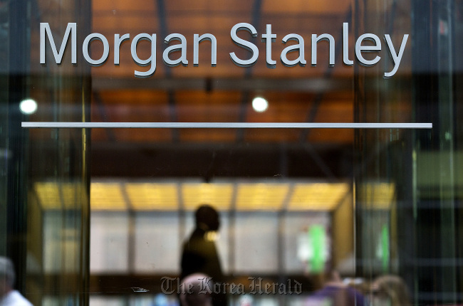 Morgan Stanley signage is displayed outside of the company’s headquarters in New York.    Bloomberg