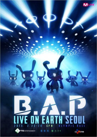 비에이피(B.A.P/가수/남자그룹)
그룹 비에이피(B.A.P)가 이례적으로 데뷔 1년 만에 단독콘서트를 개최하는 가운데 그 성공 가능성 여부에 이목이 집중되고 있다.
TS엔터테인먼트 측은 1월 14일 “비에이피가 오는 2월 23일, 24일 양일간 서울 올림픽 공원 올림픽홀에서 단독콘서트 ‘B.A.P LIVE ON EARTH SEOUL’를 개최한다”고 밝혔다.