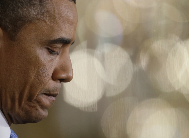 버락 오바마(Barack Obama/정치인/미국대통령)
U.S. President Barack Obama pauses before answering a question from members of the media during a press conference in the East Room of the White House in Washington on Monday.   AP-Yonhap News