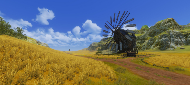 In-game scene of new massively multiplyaer online role-playing game "ArcheAge." (XLGAMES)