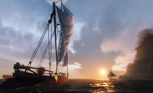 In-game scene of new massively multiplyaer online role-playing game "ArcheAge." (XLGAMES)