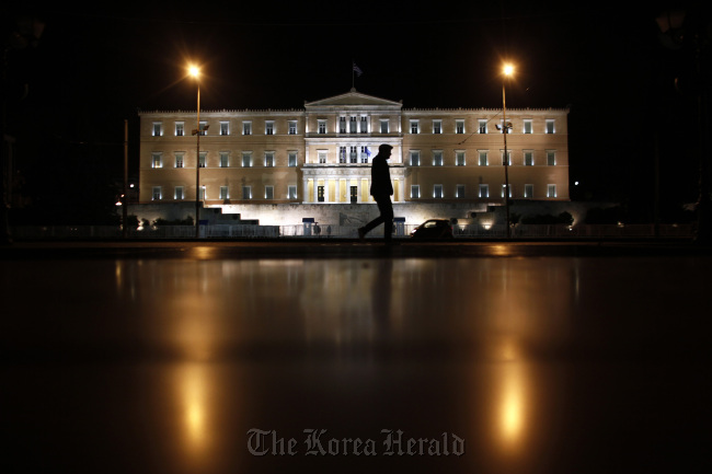 The Greek parliament building on Syntagma Square in Athens.  Bloomberg