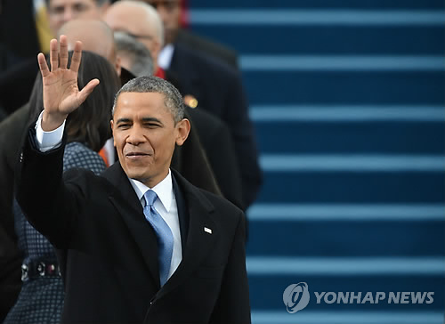 버락 오바마(Barack Obama/정치인/미국대통령)
U.S. President Barack Obama at his 2nd inauguration ceremony. (AFP/Yonhap News)