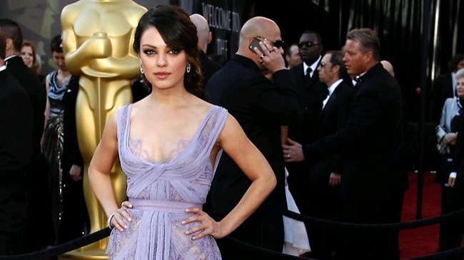 Hollywood actress Mila Kunis at the 83rd Academy Awards ceremony. (AP)