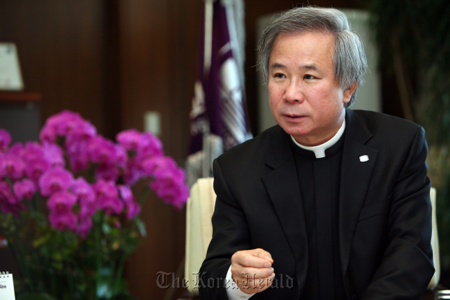 Johan Pahk Yeong-sik, the president of the Catholic University of Korea.   CUK