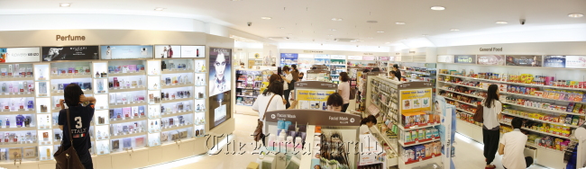 Interior of an Olive Young store